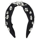 Girls Black Pearl & Cystal Headband, 1, hi-res