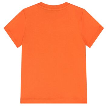 Younger Boy Orange Logo T-Shirt