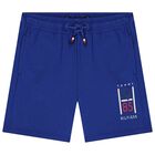 Boys Blue Varsity Logo Jersey Shorts, 1, hi-res