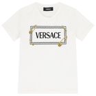 تيشيرت أولاد بالشعار باللون الأبيض, 2, hi-res