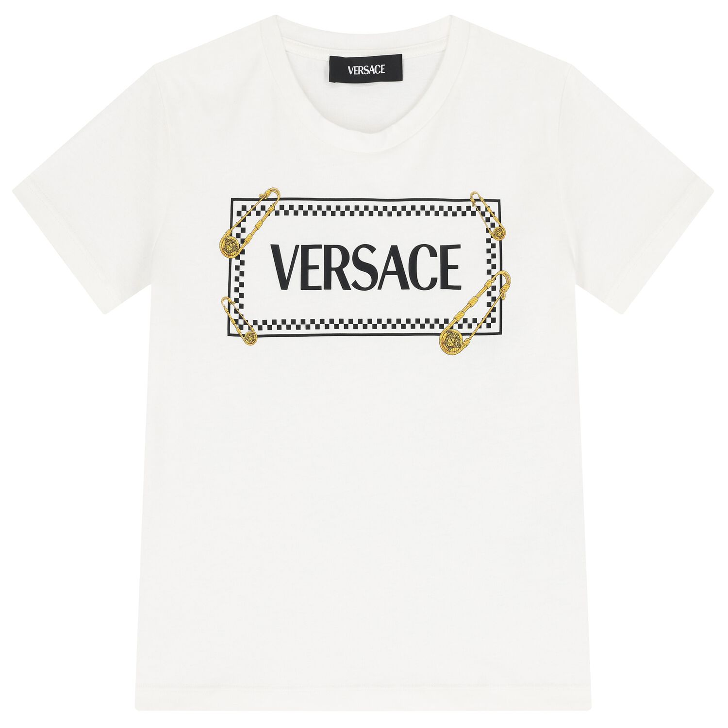 تيشيرت أولاد بالشعار باللون الأبيض, 2, hi-res