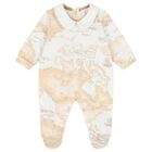 Ivory & Beige Geo Map Babygrow Gift Set, 1, hi-res