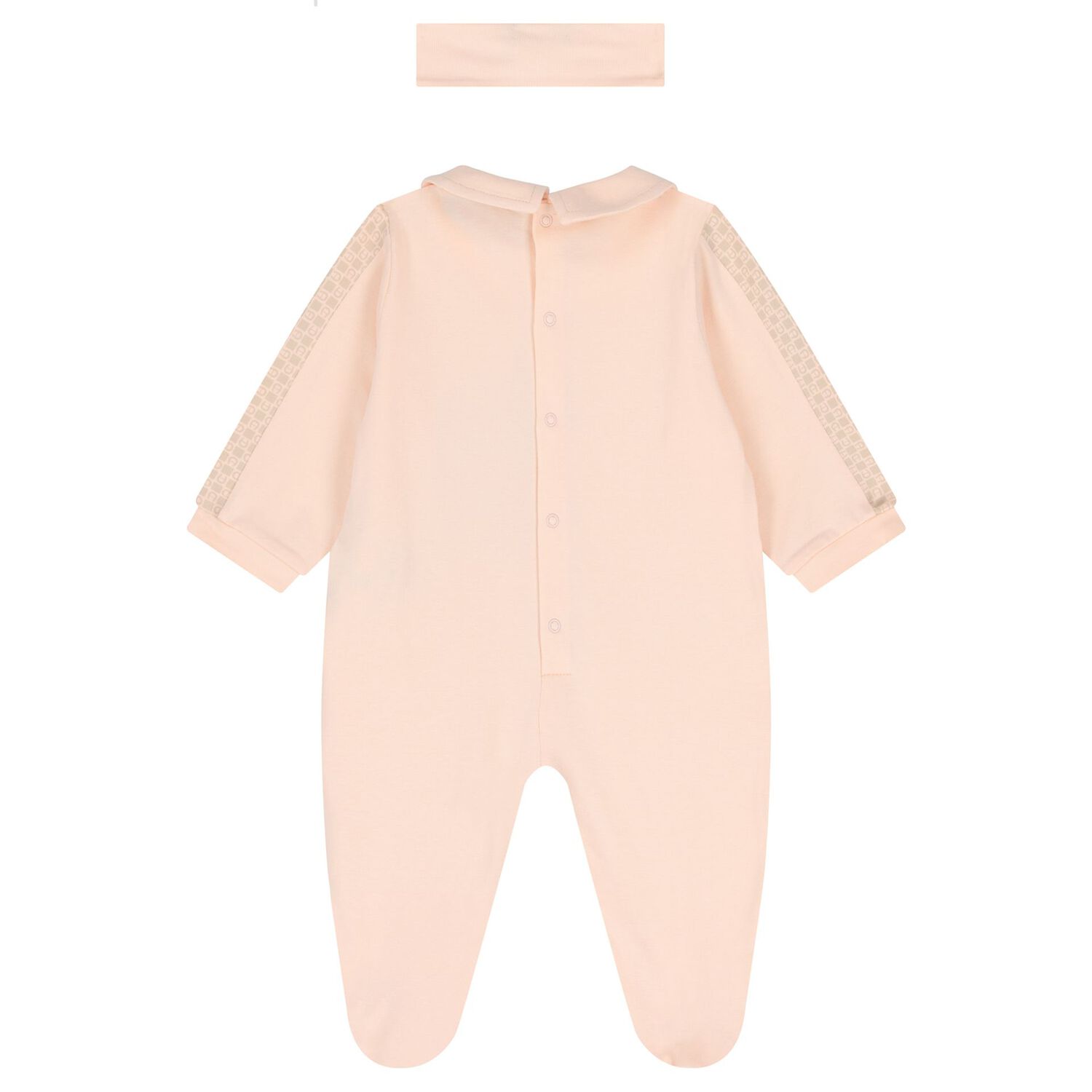 Baby Girls Peach Teddy Bear Logo Babygrow Gift Set, 1, hi-res