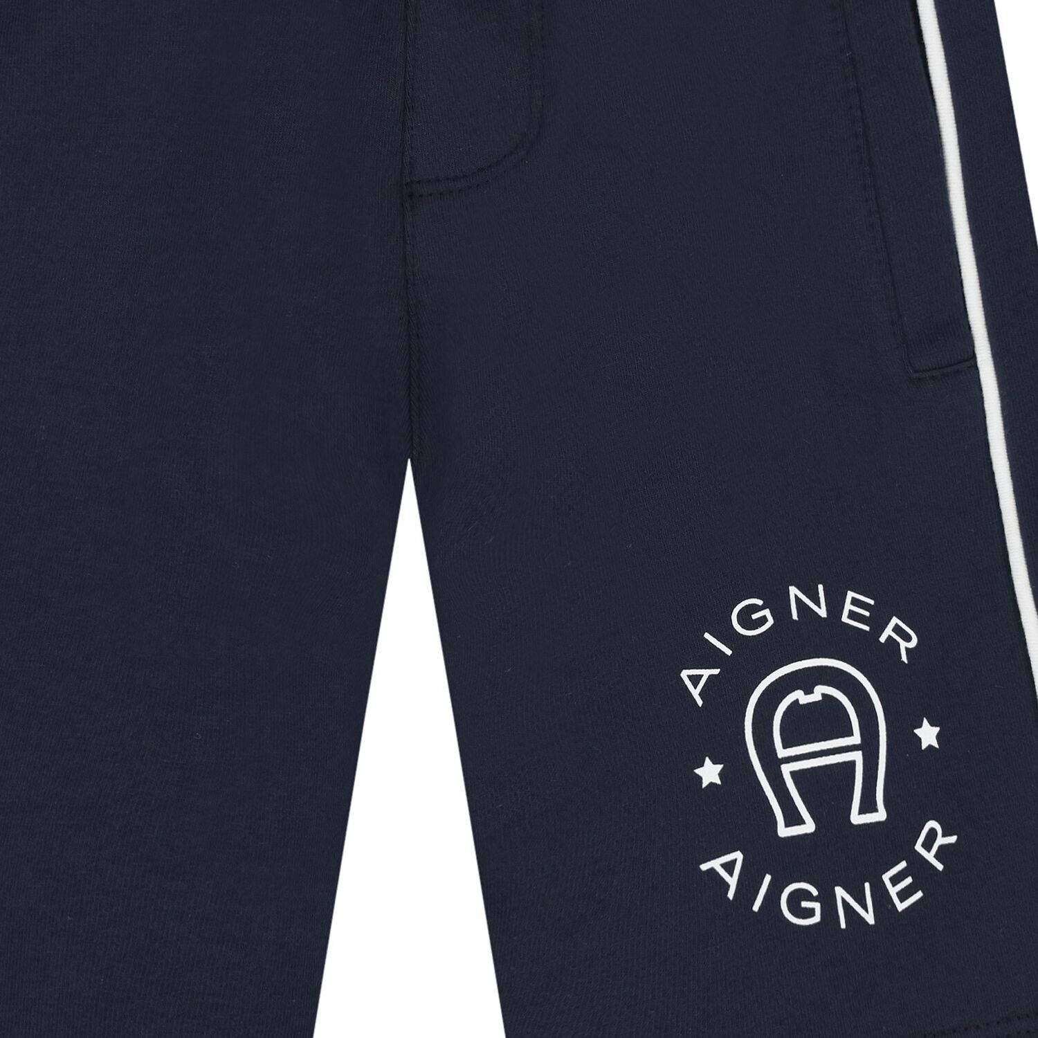 Younger Boys Navy Blue Logo Shorts, 2, hi-res