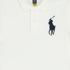 Boys White Logo Polo Shirt , 1, hi-res