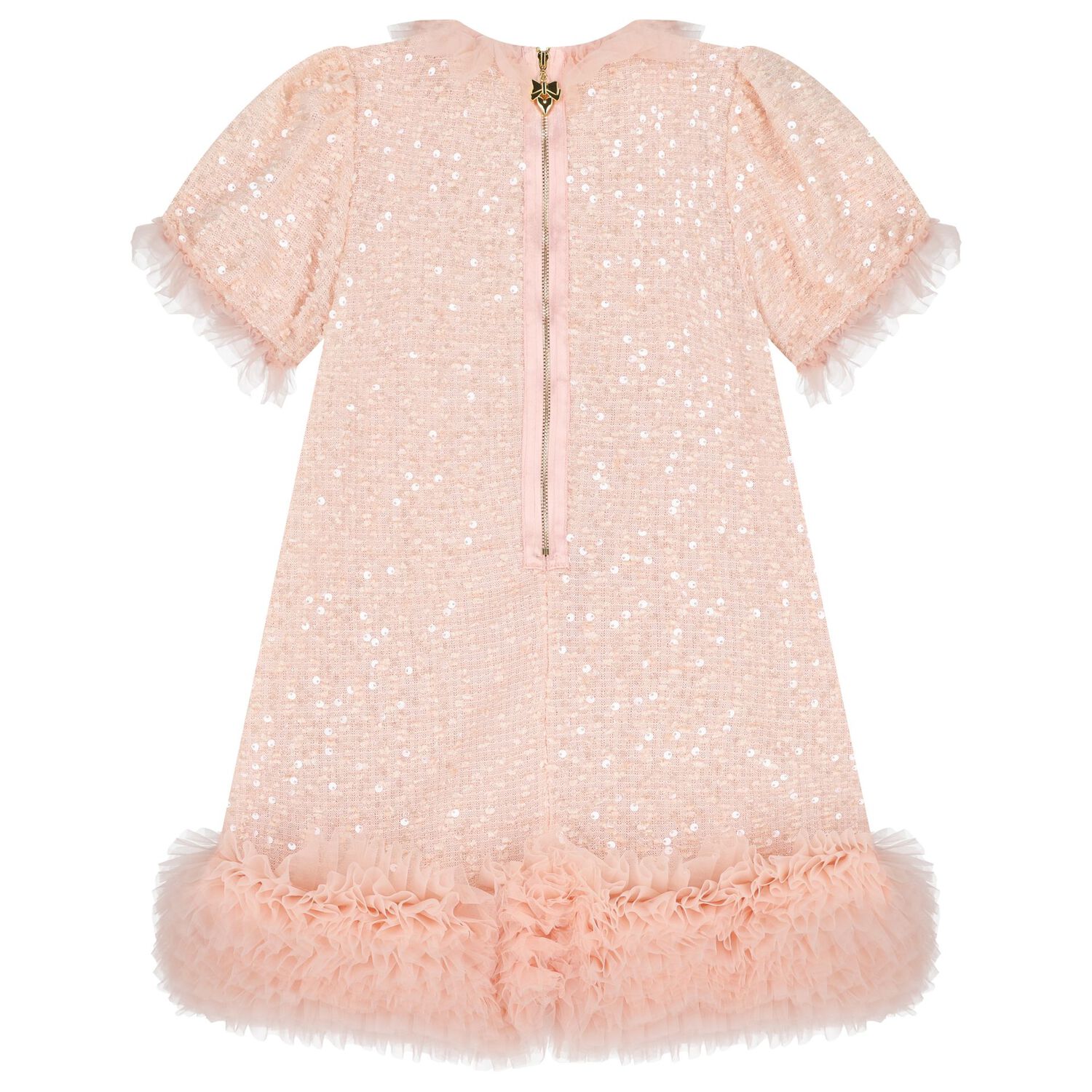 Girls Pink Embellished Dress, 1, hi-res
