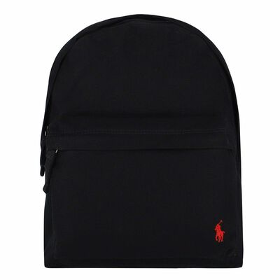 Boys Black Logo Backpack