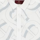 Younger Boys White Logo Shirt, 1, hi-res