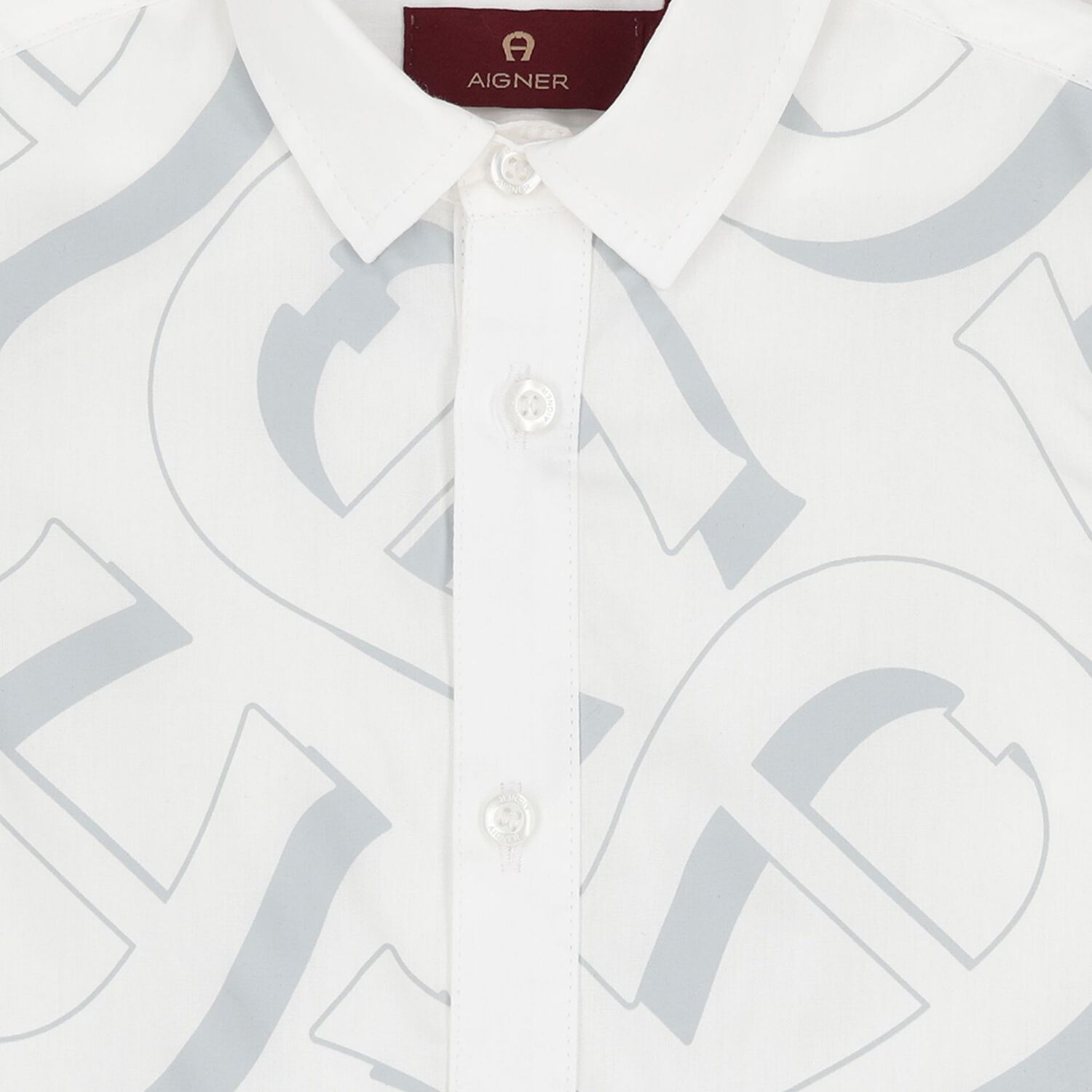 Younger Boys White Logo Shirt, 1, hi-res