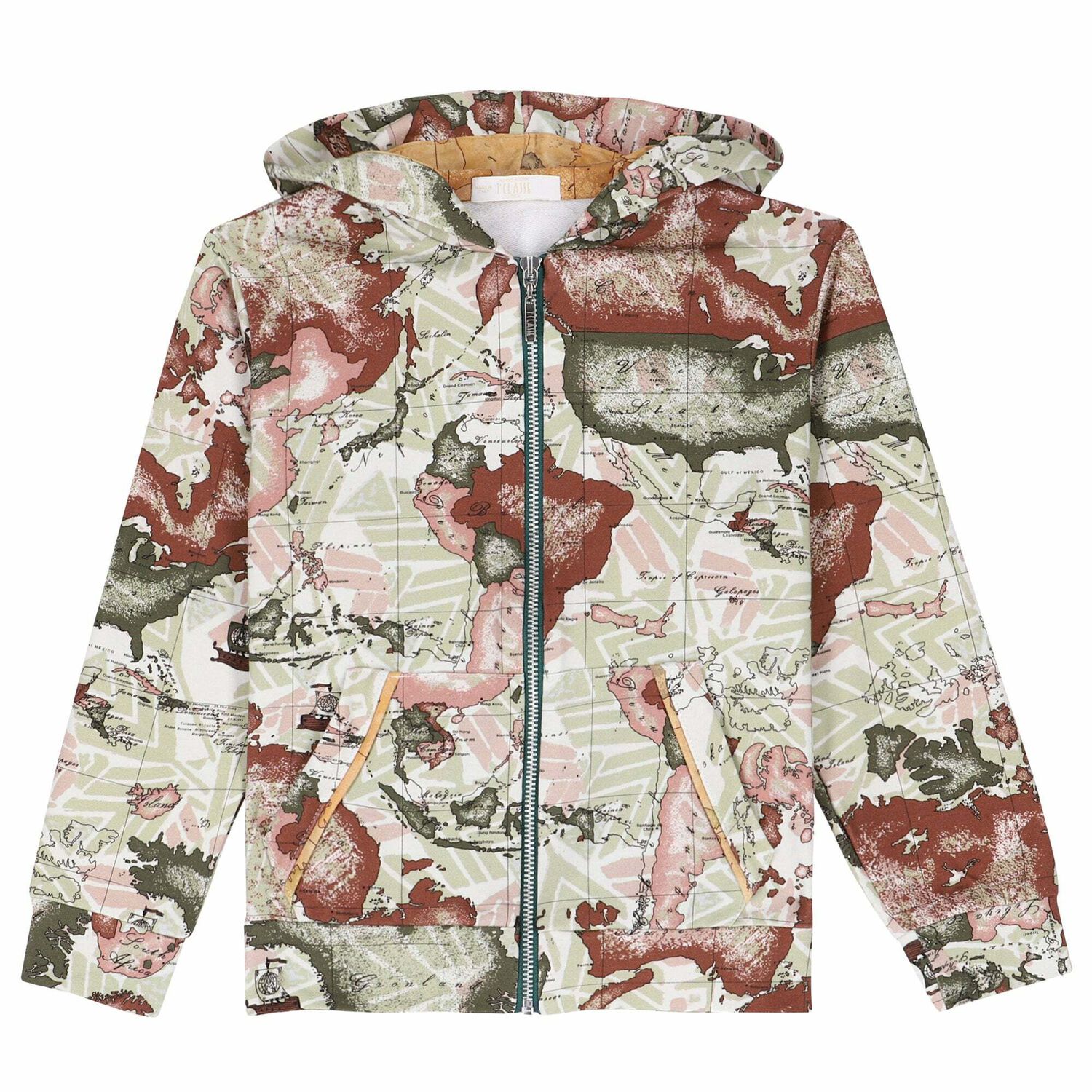 Boys Geo Map Hooded Top, 1, hi-res image number null