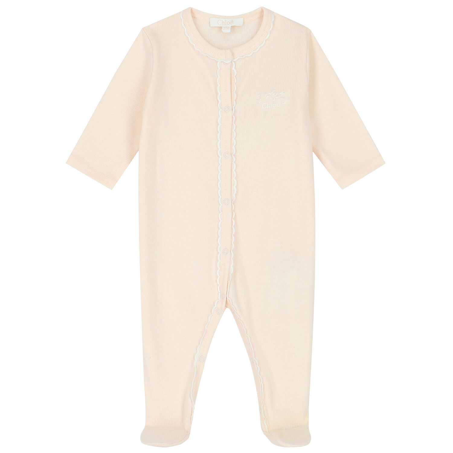 Baby Girls Pink Logo Babygrow & Hat Set, 1, hi-res