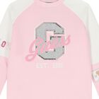 Girls Pink & White Logo Dress, 1, hi-res