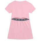 Girls Pink Logo Dress, 2, hi-res