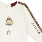 طقم هدية أفرول بشعار تيدى باللون العاجى, 1, hi-res