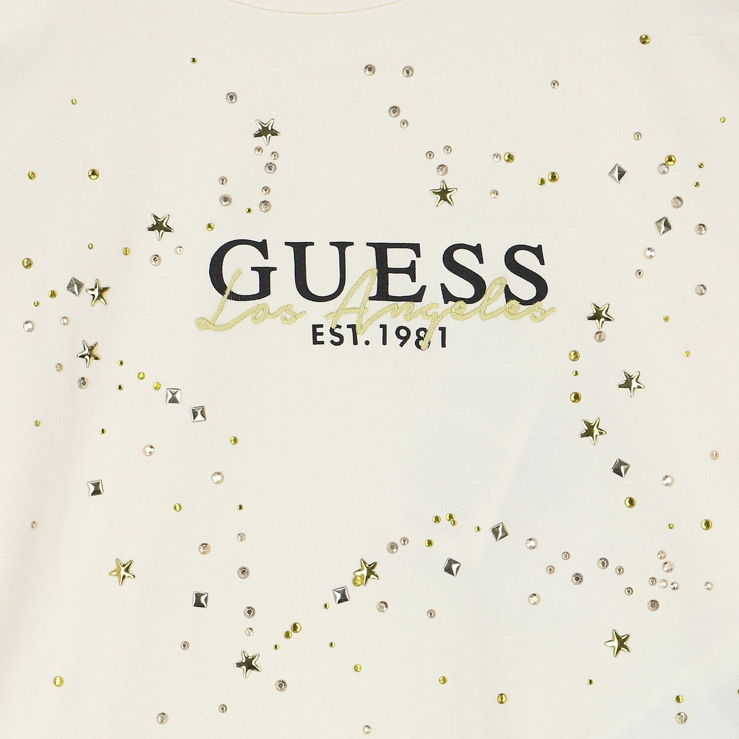 Girls Ivory Logo Long Sleeve Top, 1, hi-res