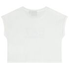 Girls White & Black Logo Shorts Set, 3, hi-res