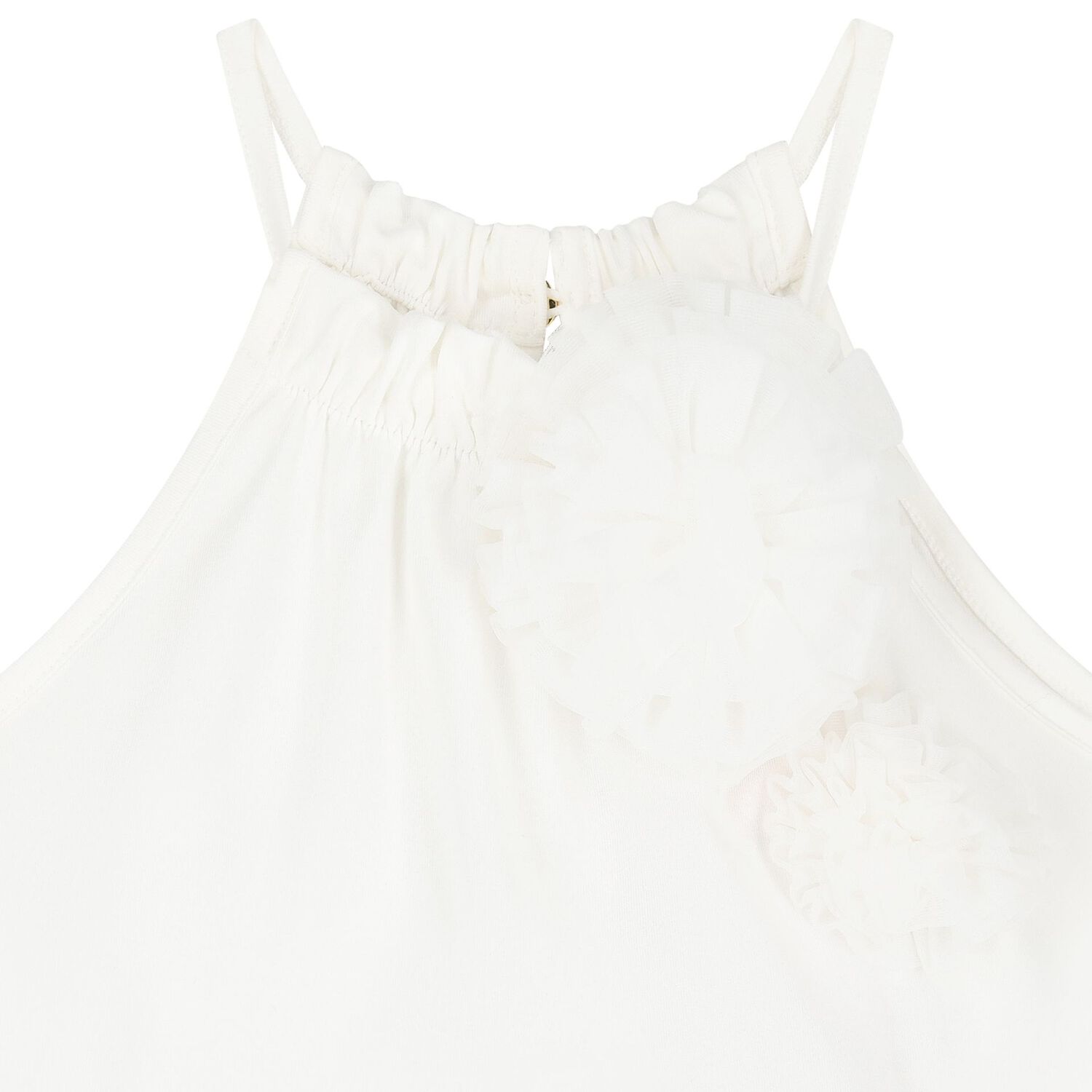 Girls Ivory Flower Top, 2, hi-res