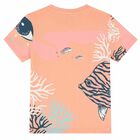 Girls Coral Tiger Logo T-Shirt, 1, hi-res