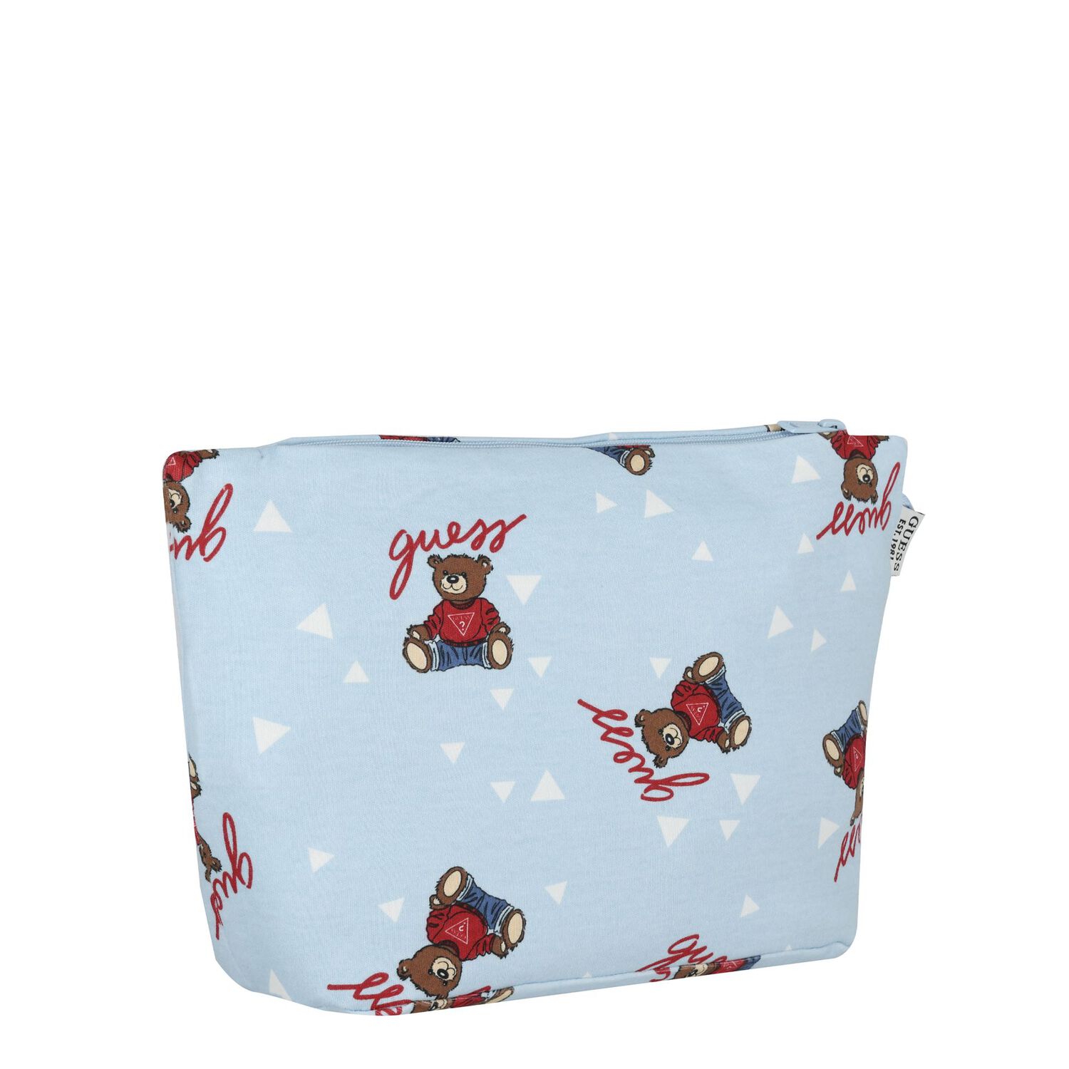 Baby Boys Blue & White Teddy Bear Logo Bodysuit Set, 2, hi-res