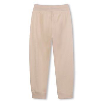Boys Beige Logo Joggers