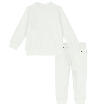 Baby Boys White Logo Tracksuit