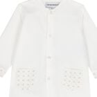 طقم ملابس أطفال بشعار باللونين الأبيض والبيج, 1, hi-res