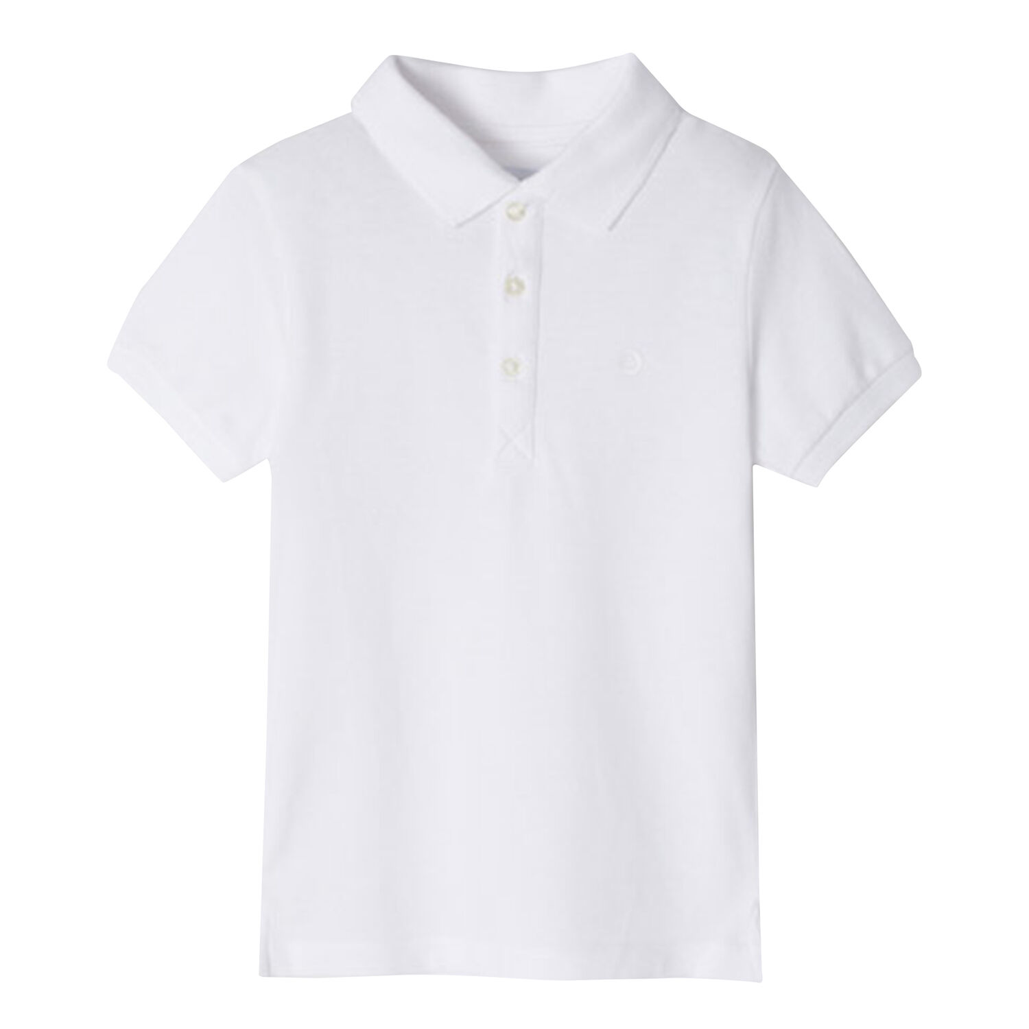 تيشيرت بولو بالشعار باللون الأبيض للأولاد, 2, hi-res