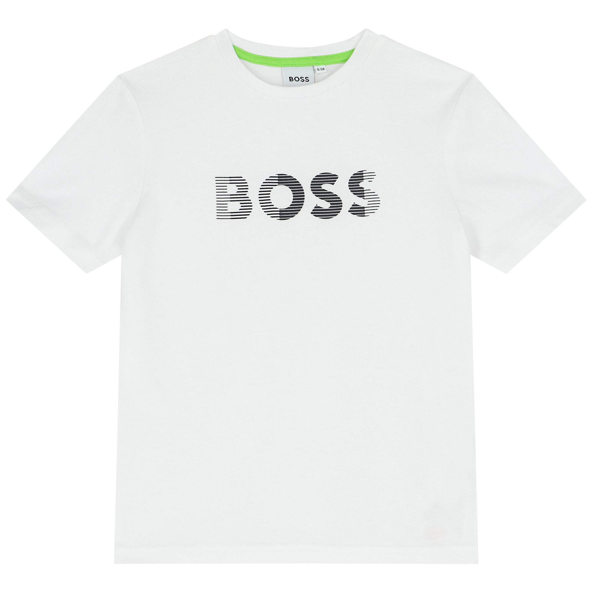 BOSS Boys White Logo T Shirt Junior Couture UAE