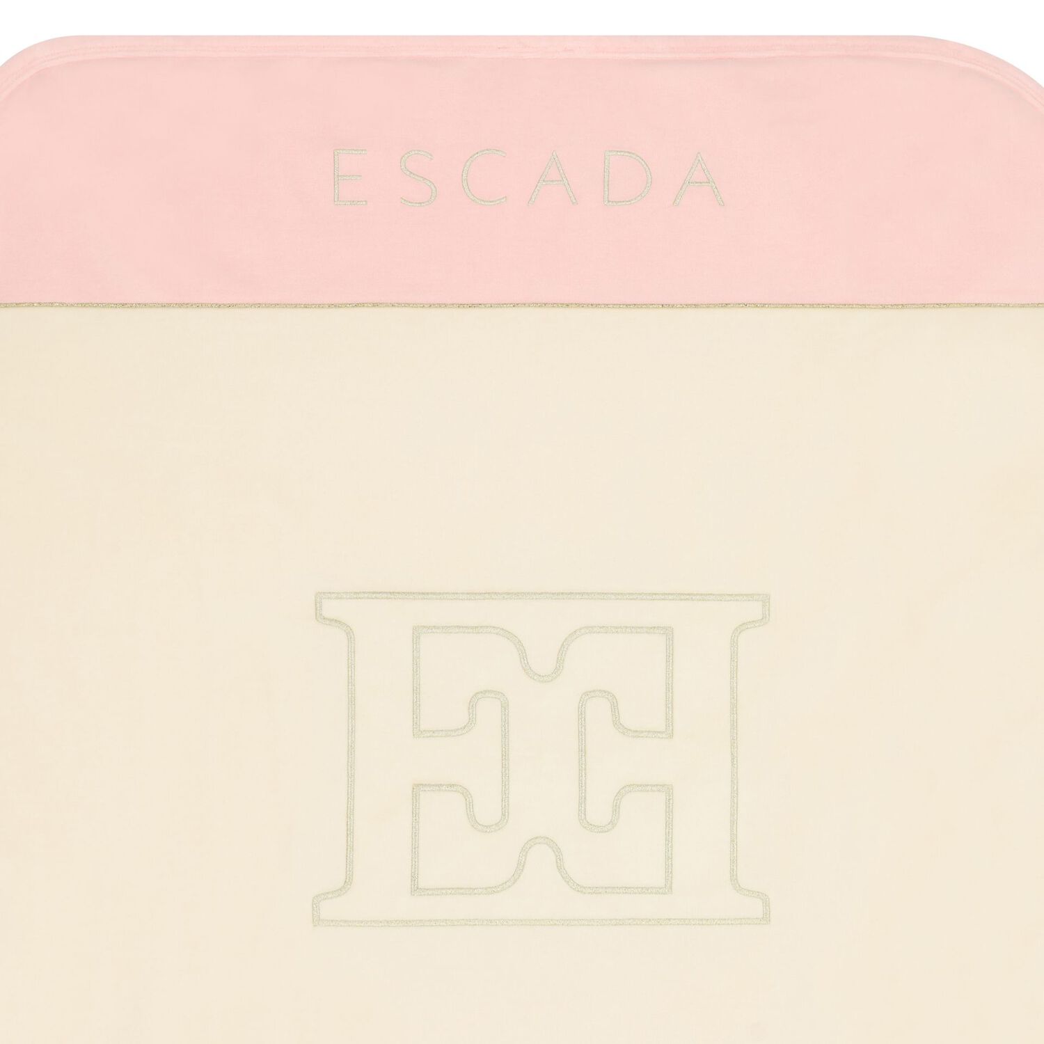 بطانية بنات بالشعار باللون العاجي والوردي , 1, hi-res