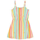 Girls Multi-Coloured Zigzag Dress, 2, hi-res