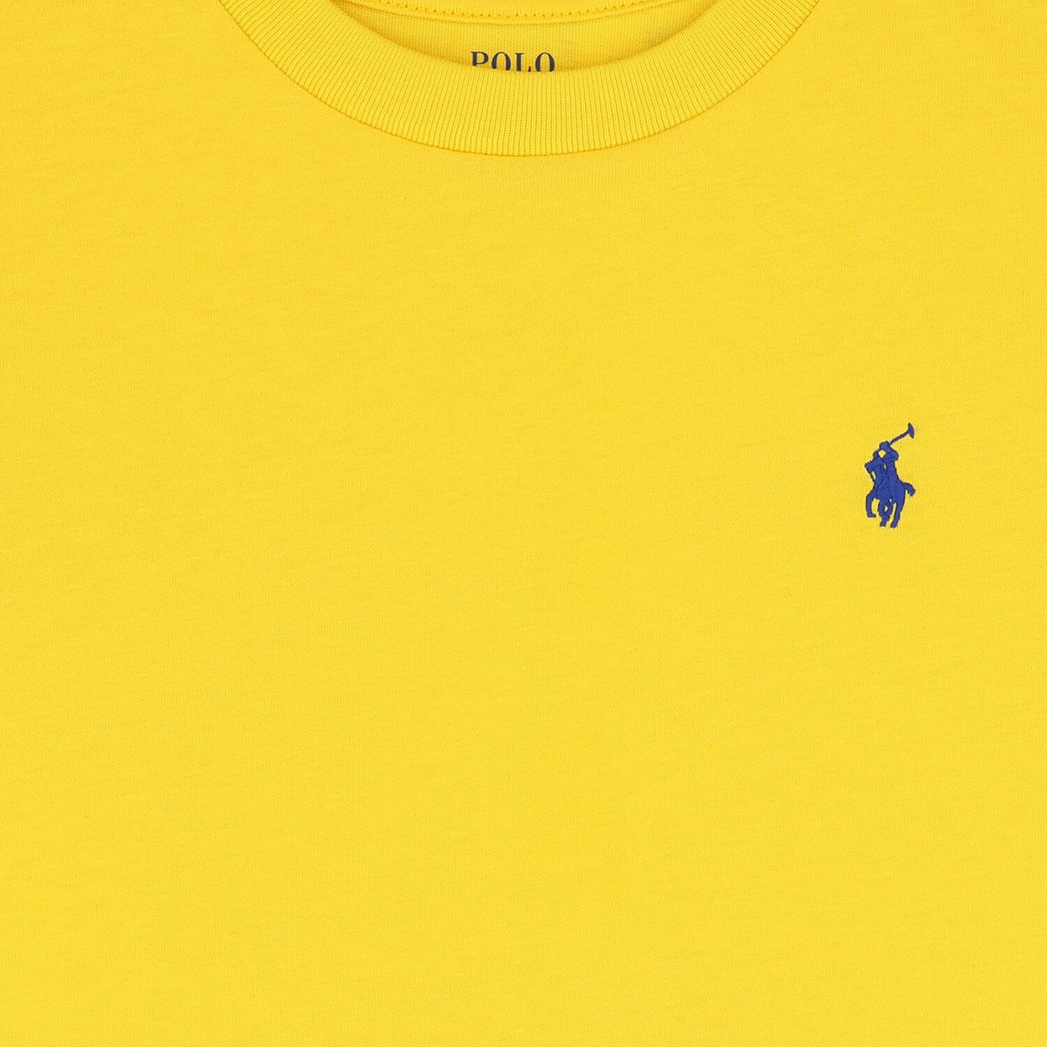 تي شيرت أصفر بشعار للأولاد, 1, hi-res