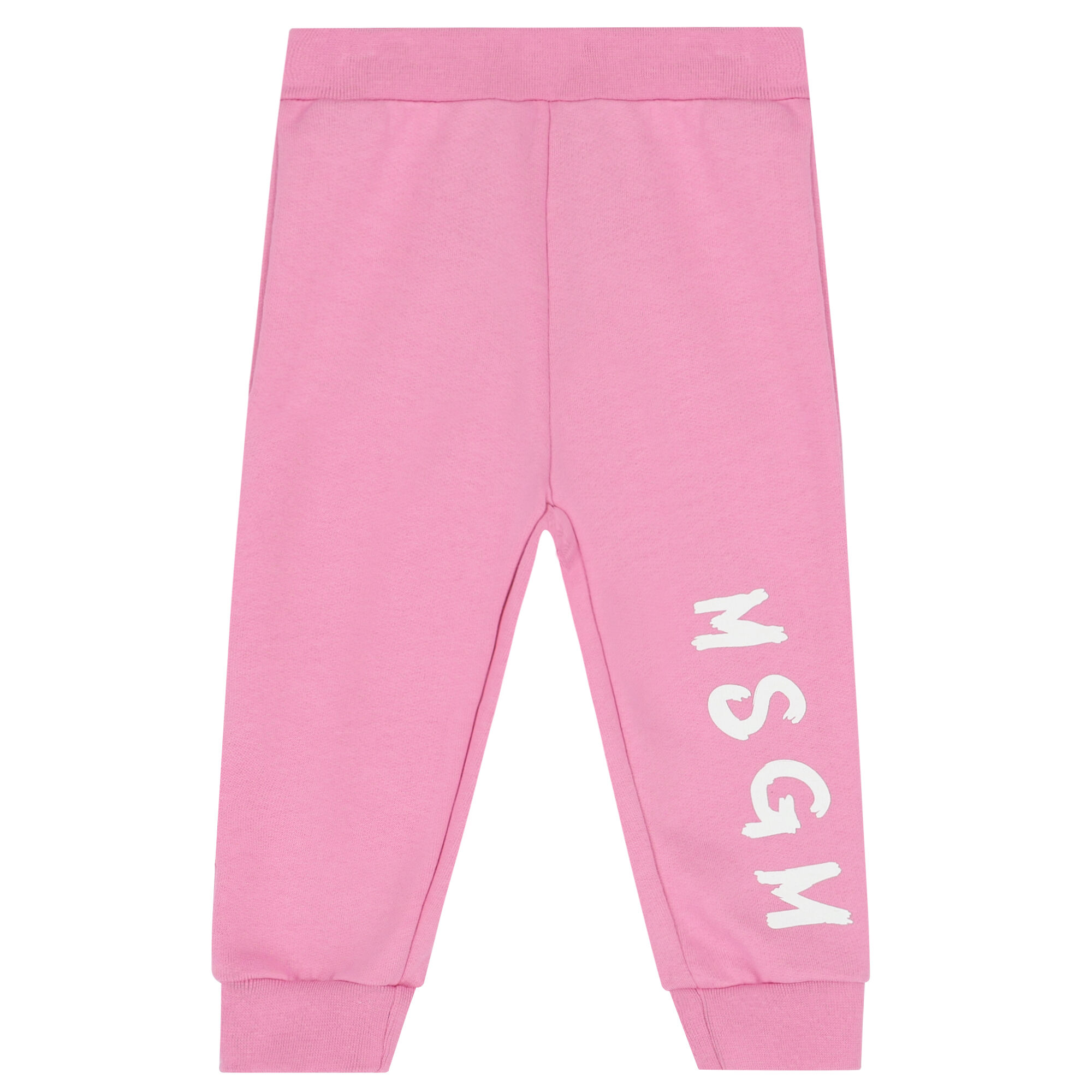 MSGM Younger Girls Pink Logo Joggers Junior Couture UAE