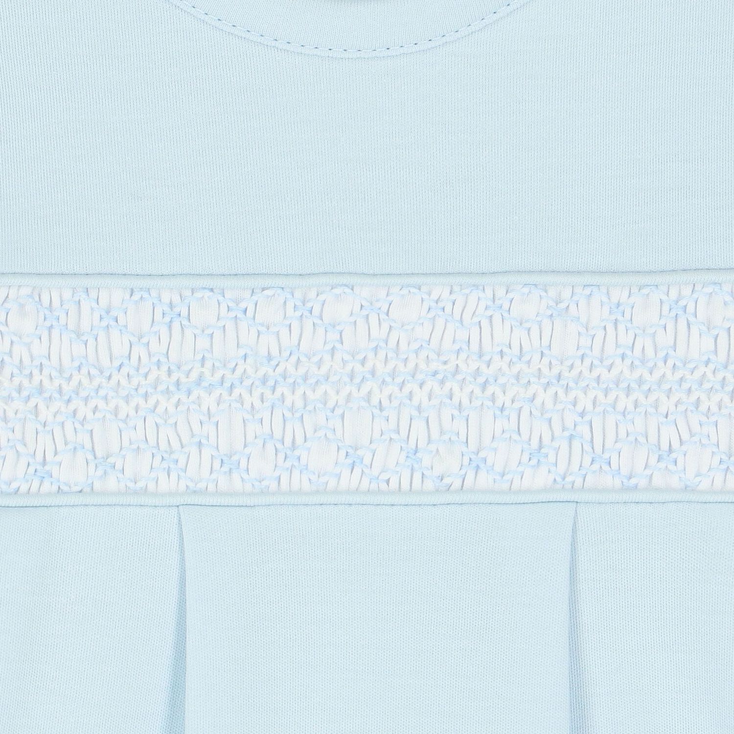 Baby Boys Blue Smocked Babygrow, 2, hi-res image number null