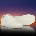 Girls Ivory & Pink Logo Trainers , 1, hi-res
