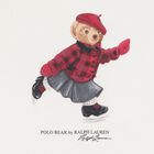 طقم فستان سويت شيرت بنات بولو بطبعة دب باللون العاجي , 1, hi-res