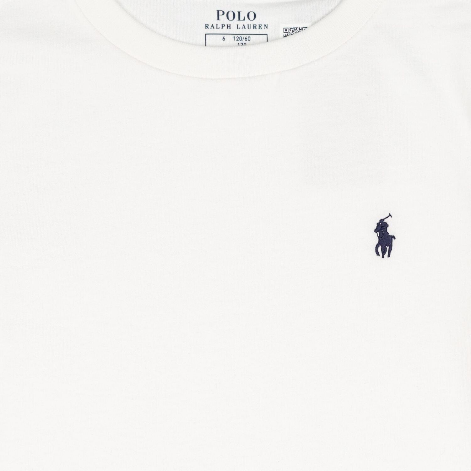 Boys White Logo Long Sleeve Top, 1, hi-res