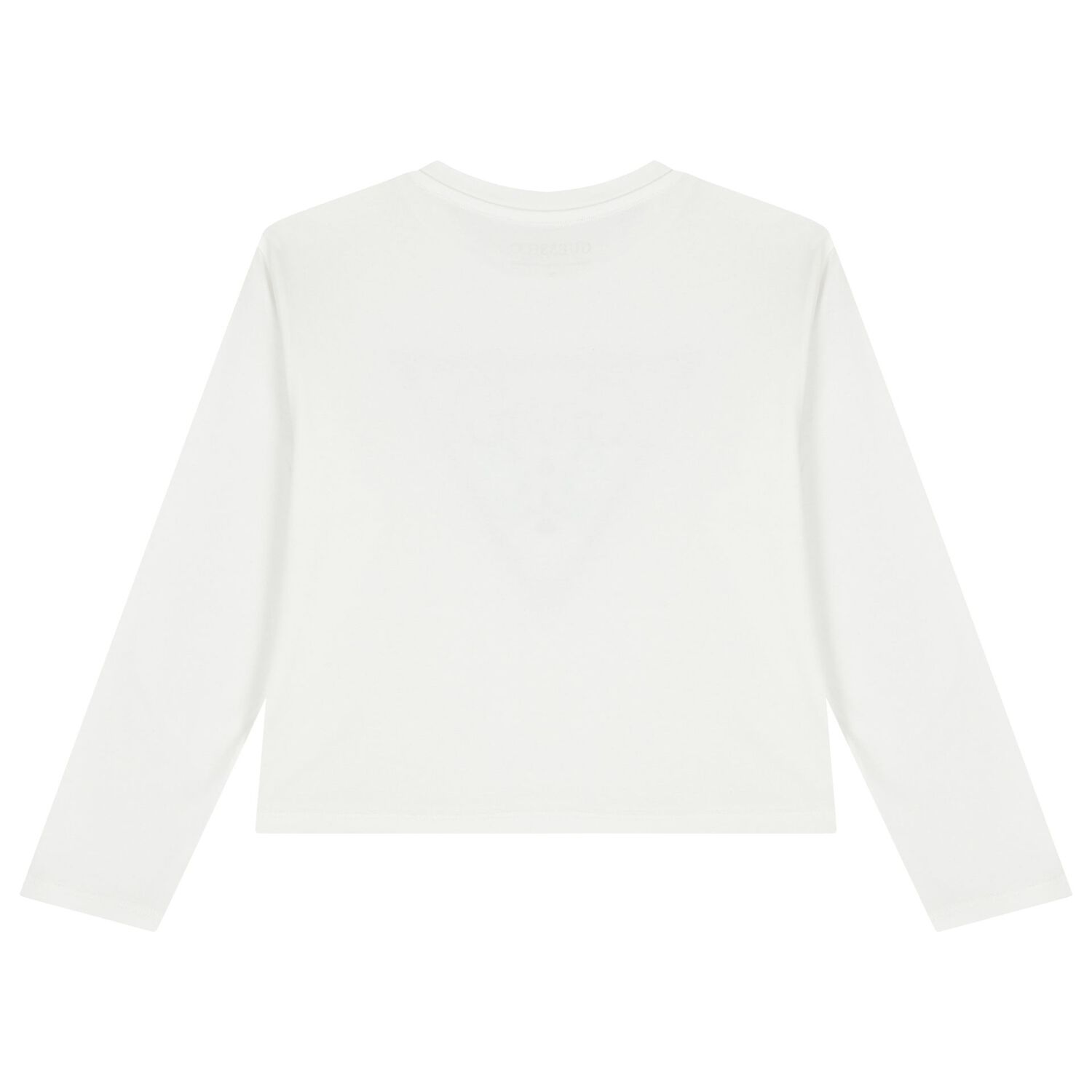 Girls White Embellished Logo Long Sleeve Top, 1, hi-res