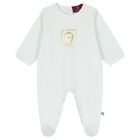 Baby Boys Blue & Gold Logo Babygrow, 3, hi-res