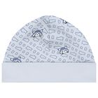 طقم أولاد هدايا أفرول بالشعار باللون الأزرق, 2, hi-res