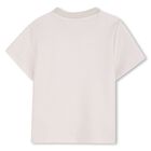 Younger Boys Beige Logo T-Shirt, 1, hi-res