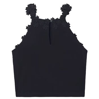 Girls Black Lace Top