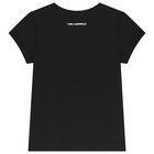 تيشيرت بالشعار باللون الابيض للبنات, 2, hi-res