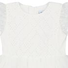 فستان بنات من التول والترتر باللون الابيض, 1, hi-res