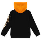 توب هودى أولاد بالشعار باللون الاسود, 1, hi-res