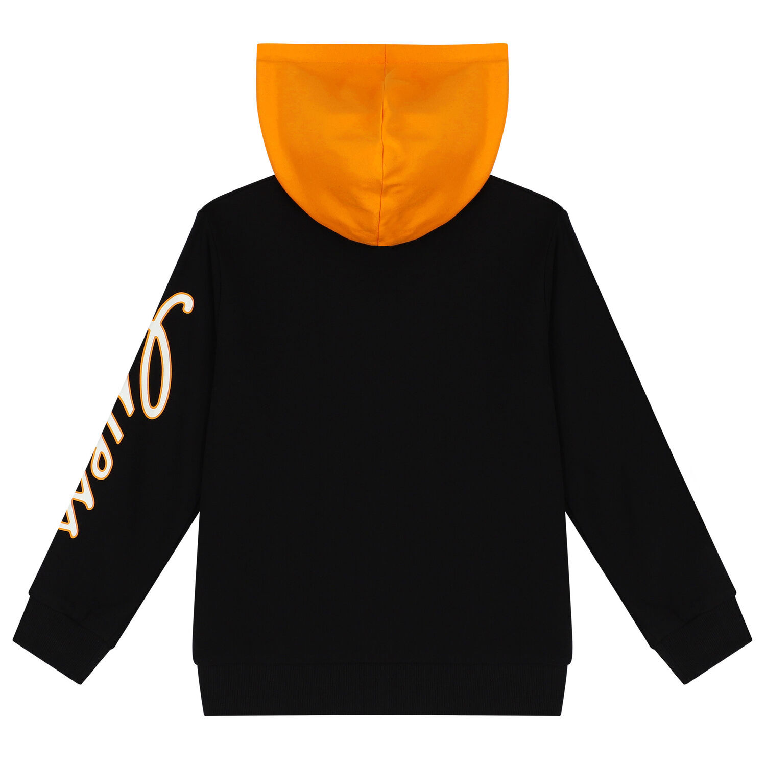 توب هودى أولاد بالشعار باللون الاسود, 1, hi-res