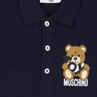 Younger Boys Navy Blue Polo Shirt, 2, hi-res