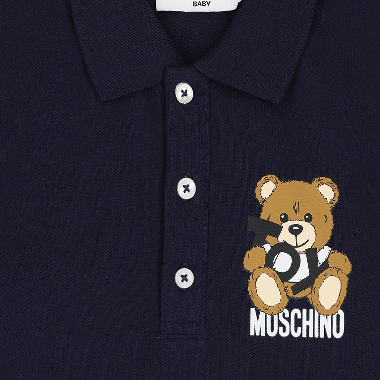 Younger Boys Navy Blue Polo Shirt, 2, hi-res