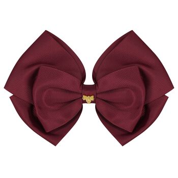Girls Burgundy Bow Hairclip