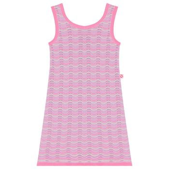 Girls Pink & Purple Crochet Dress