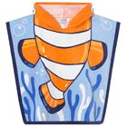 Baby Boys Blue & Orange Clownfish Hooded Towel, 3, hi-res